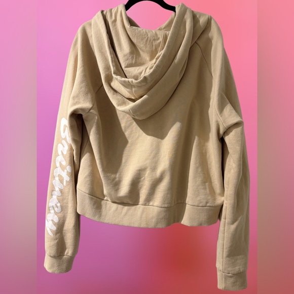 Britney Spears Collection Graphic Beige / Tan Cropped Hoodie - Size Medium - Picture 4 of 8